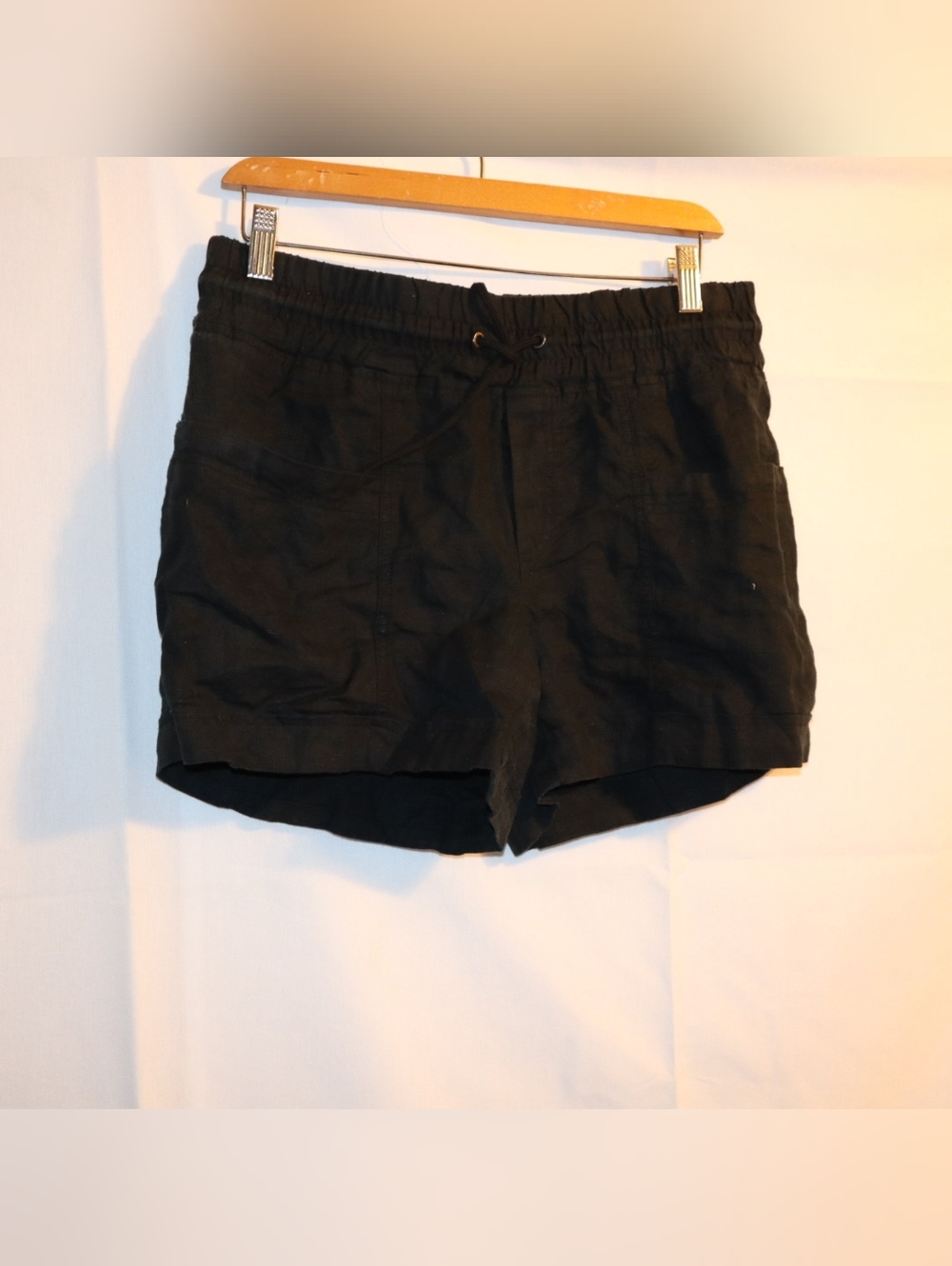 Athleta Cabo Linen Short Size  8 Black - Picture 5 of 10